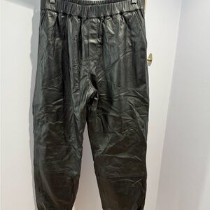Women’s Black Leather Pants